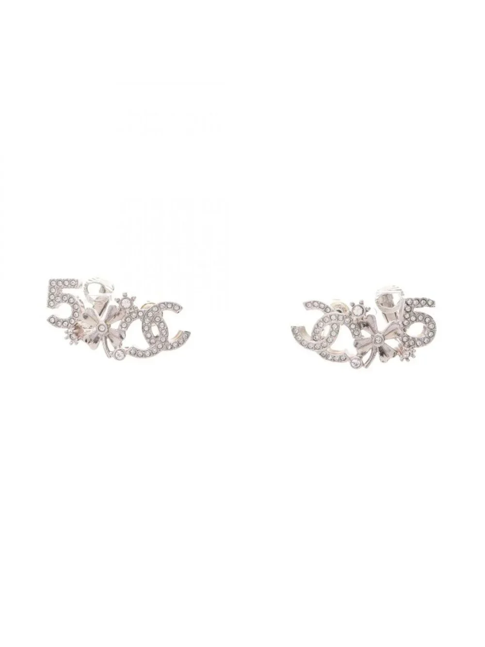Chanel Earrings CC Logo No 5 Clover